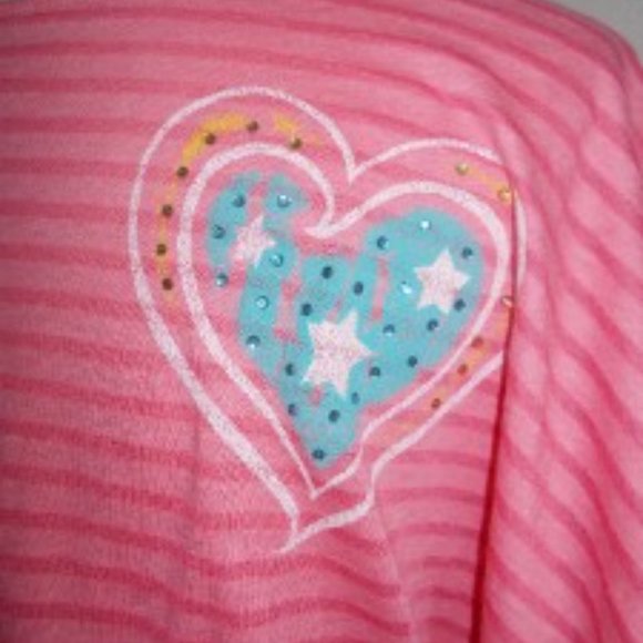 SINFUL BY AFFLICTION SIZE MEDIUM "LOVE & PRIDE" PINK DOLMAN SLEEVE UPRISING TOP - Picture 4 of 9